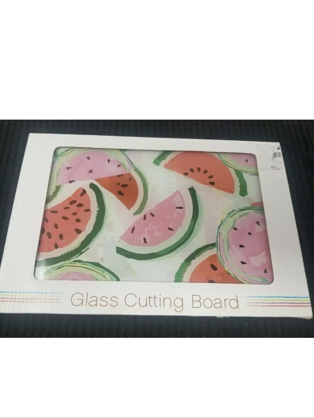 Nantucket Glass Cutting Board - Multicolored Watermelon Design